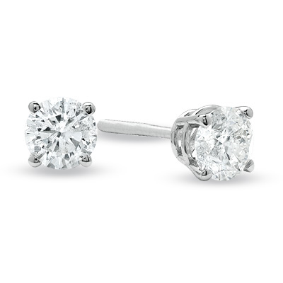 14k Yg 0 75ct Rd Diamond Solitaire Earrings Unclaimed Diamonds