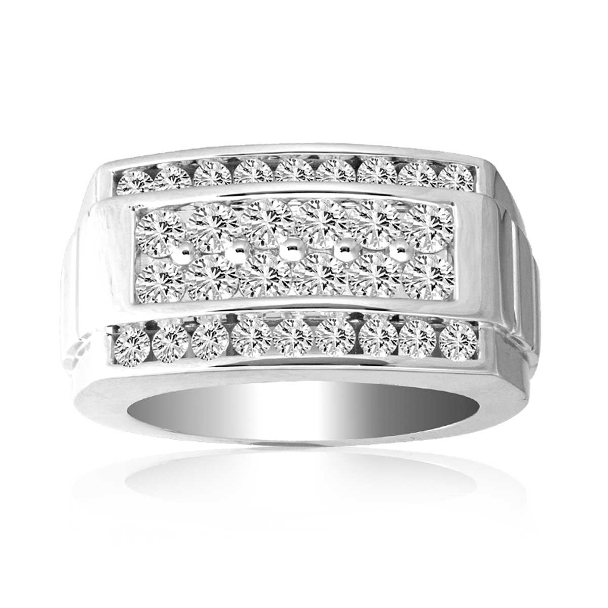 14K 2.00CT Diamond MENS RING Unclaimed Diamonds